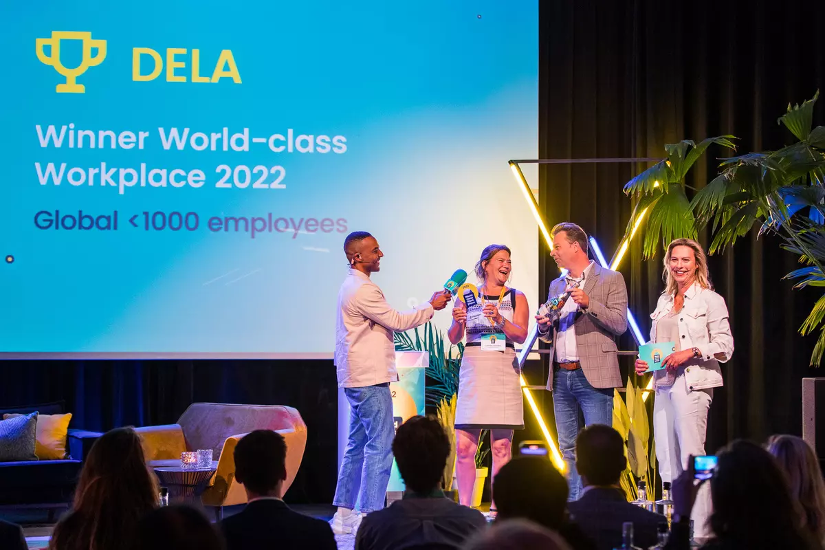Coöperatie DELA is onlangs uitgeroepen tot Worldclass Workplace winnaar in de branche Verzekeringen